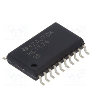 SN74HCT574DWR IC: digital; D flip-flop; Ch: 8; SMD; SO20; HCT; OUT: 3-state ZMKAYmGefsx-IAfN_D6oRfoRGntLPWLryQ0SBDSwwio