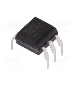 MOC3063M Optotriac; 5kV; Uout: 600V; zero voltage crossing driver; DIP6 hZn2gi_SsHEkbscFmmLG5p3WLgccXl_7WAWsIP-LJWo