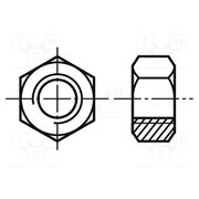 1400479 Nut; hexagonal; M12; 1.75; polyamide; H: 10mm; 19mm; DIN 555 b34i2wlm9L07KxkUMsVSFG6UNGnQSpxGsWQ9WbwNrPg