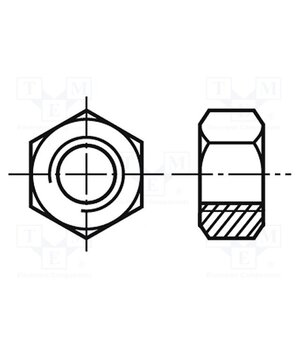 1400479 Nut; hexagonal; M12; 1.75; polyamide; H: 10mm; 19mm; DIN 555 b34i2wlm9L07KxkUMsVSFG6UNGnQSpxGsWQ9WbwNrPg