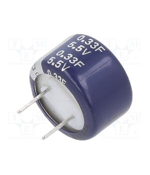 KW-5R5C334-R Supercapacitor; THT; 330mF; 5.5VDC; -20÷80%; Ø13.5x8.3mm; 50Ω; KW Fl-CcND6VWpmXo08Msc0BuuYT9FbWUGEHgRHQdZuORo