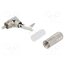 3502RA Connector: RCA; plug; male; angled 90°; soldering; silver; 7.36mm 6HsLMeaPQnmvLGIkGzQ_a1qg7da-yCLaW_SCPGq2BY0