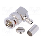 B1112A1-ND3G-3-75 Connector: BNC; plug; male; angled 90°; 75Ω; crimped; for cable; POM rHpYztxnYWLlu57qCH41jHNghIpOL5Vd0rvFkRNr96A