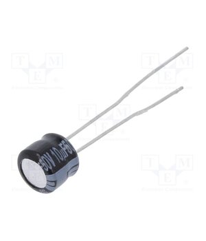 ECEA1HKS100I Capacitor: electrolytic; THT; 10uF; 50VDC; Ø6.3x5mm; Pitch: 2.5mm xJrKumXB-IrfkcaVLjVDrcUfBgEaZu6hdPhOgB_2tbA