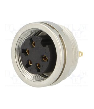KFV 50/6 Connector: M16; socket; female; PIN: 5; 5A; 250V; soldering; IP40 7ElvAiWaZSCxiu5xNYzpsDdYwPwTrhIfY4M6lGbsKac