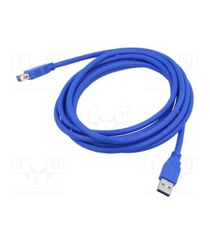 CA-US3E-10CC-0030-B Cable; USB 3.0; USB A socket,USB A plug; gold-plated; 3m; blue; PE jK-GOFZy6dqbfkGtG5p4mMZ0jUqJeSk2xZBPgCIUbh4