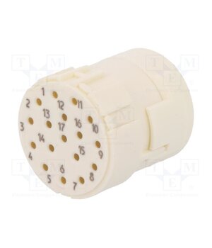 09151173101 Connector: M23; contact insert; PIN: 17; female; crimped; 8A; 160V dPFNwclPPOWRjsNRH_WlC7R0MrzsVCatoZa5KSxSsuk