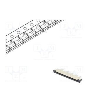 DS1020-07-24VBT1A-R Connector: FFC/FPC; SMT; PIN: 24; Contacts: copper; tinned; 1mm; ZIF tr506TQiDCFANzyF9WAsB9j518Y4i-nKDrkZMM0YRmI