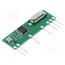 650201471G Module: RF; AM receiver; AM,ASK; 433.92MHz; -109dBm; 5VDC; 4.3mA pOh2bYBUXLKPPqMoRQ2OC2lZ5fm69VXQg3DBvLQluiE