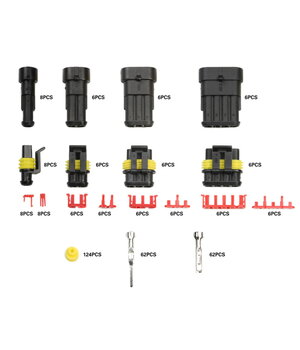 Connectors Waterproof Superseal AMP 1/2/3/4 Pin, 300V 12A, 352pcs CJP_AS01R+0.jpg