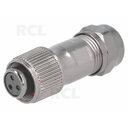 CONNECTOR WEIPU ST1210/S3, 3pin socket for cable ø5÷8mm, 13A 250V, IP67, metal CJP_W1210_L3.jpg