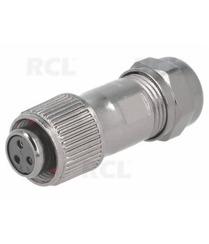 CONNECTOR WEIPU ST1210/S3, 3pin socket for cable ø5÷8mm, 13A 250V, IP67, metal CJP_W1210_L3.jpg