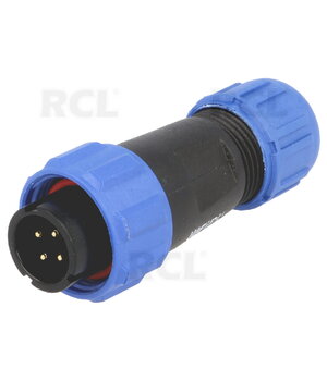 CONNECTOR WEIPU SP1310/P4, 4pin plug for cable ø4÷6.5mm, 5A 250V, IP68 CJP_W1310_K4.jpg