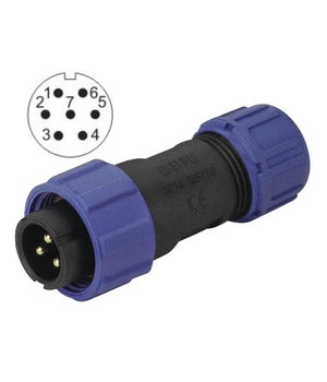 CONNECTOR WEIPU SP1310/P7, 7pin plug for cable ø4÷6.5mm, 5A 125V, IP68 CJP_W1310_K7.jpg