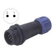 CONNECTOR WEIPU SP1311/P2, 2pin plug for housing/cable ø4÷6.5mm, 13A 250V, IP68 CJP_W1311_K2.jpg