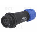 CONNECTOR WEIPU SP1311/S3, 3pin socket for housing/cable ø4÷6.5mm, 13A 250V, IP68 CJP_W1311_L3.jpg