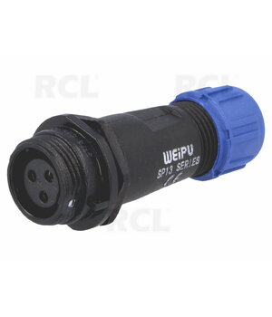 CONNECTOR WEIPU SP1311/S3, 3pin socket for housing/cable ø4÷6.5mm, 13A 250V, IP68 CJP_W1311_L3.jpg