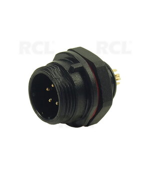 JUNGTIS WEIPU SP1312/P5, 5pin kištukas korpusui, 5A 180V, IP68 CJP_W1312_K5.jpg