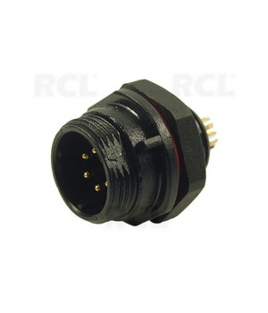 JUNGTIS WEIPU SP1312/P7, 7pin kištukas korpusui, 5A 125V, IP68 CJP_W1312_K7.jpg