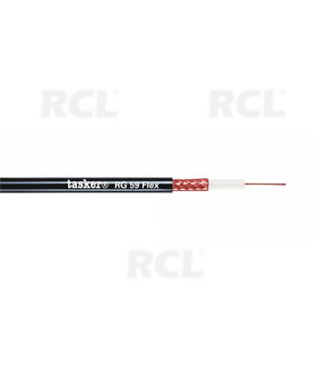 CABLE RG59 75 Om, Ø 6.1mm 1x0,22 mm², 90%,  blackTASKER CKA359LJ.jpg