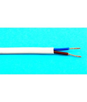ELEKTROS KABELIS 2x0.5mm², HO3VVH2-F,  300V, plokščias, daugiagyslis,  baltas CKA3905B.jpg
