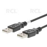 COMPUTER CABLE  USB  A - A 1m, grey CKAK106.jpg