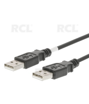 COMPUTER CABLE  USB  A - A 1m, grey CKAK106.jpg