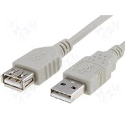 КАБЕЛЬ для КОМПЬЮТЕРА USB A (Ш) <-> USB A (Г), 5m серый CKAK112_5P.jpg