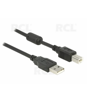 COMPUTER CABLE USB 2.0 A <-> USB B, 480 Mbps, 1m, with ferrite filter, Lanberg CKAK115_1F.jpg