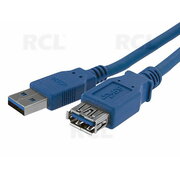 KABELIS USB 3.0 prailginimo 1.8m, 5GBb/s, mėlynas CKAK125.jpg