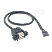 Кабель 2xUSB для корпуса <=> XH2.54 9pin, 0.5 м CKAK141.jpg