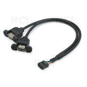 Кабель 2x USB (отдельный) для корпуса <=> XH2.54 9pin, 2x 0.5 м CKAK142.jpg