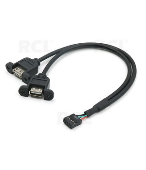 Кабель 2x USB (отдельный) для корпуса <=> XH2.54 9pin, 2x 0.5 м CKAK142.jpg