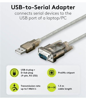 KABELIS KOMPIUTERIUI USB >> port RS232 (D-SUB 9pin), 1.5m CKAK158_2+1.jpg