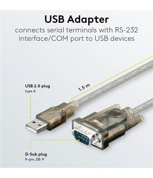 KABELIS KOMPIUTERIUI USB >> port RS232 (D-SUB 9pin), 1.5m CKAK158_2+2.jpg