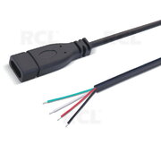 KABELIS USB-C, lizdas USB-C (C Type) <-> lituojamas kabelis, 150mm CKAK1604L.jpg