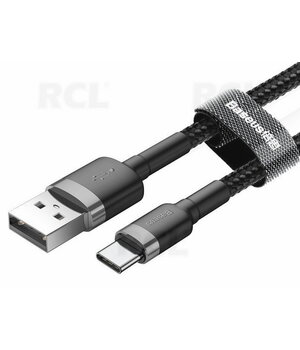 KABELIS 2.0 USB A <-> USB-C (C Type) 2m, pynė juodas, Baseus CATKLF-CG1 CKAK164J2A+1.jpg