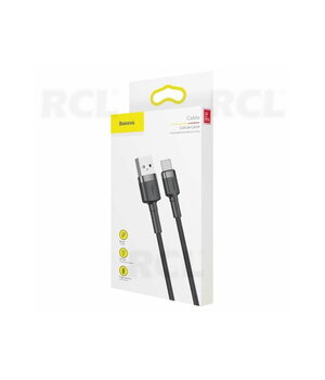 CABLE 2.0 USB A <-> USB-C (Type C) 2m, braided black, Baseus CATKLF-CG1 CKAK164J2A+3.jpg