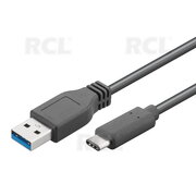 CABLE 3.0 USB A > USB-C 1m, 5 Gbit/s, 4.5W, OTG CKAK165_1.jpg