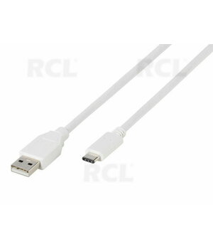 KABELIS 2.0 USB A (K) <-> USB-C (C tipo), baltas, 2m CKAK165_2B.jpg