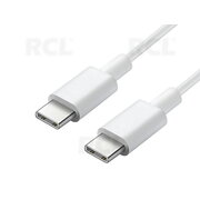 KABELIS USB-C <-> USB-C (C Type) 3A 20V, 60W, greito krovimo, 1m CKAK1652.jpg