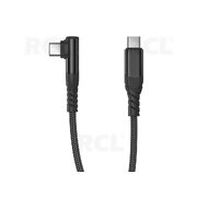 KABELIS USB-C <-> USB-C PD 60W, kampinis, 1m juodas CKAK1652J1.jpg