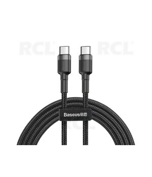 KABELIS 3.0 USB C Type (K) <-> USB C Type (K), 1m 60W, su nailono pyne, Baseus CKAK165C_1BS.jpg