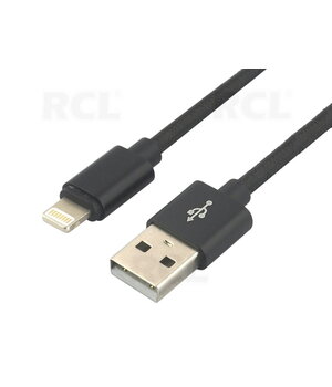 CABLE USB <-> Lightning/iPhone 1m, 2.4A, black CKAMIP5+1.jpg