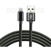 CABLE USB <-> Lightning/iPhone 1m, 2.4A, black CKAMIP5.jpg