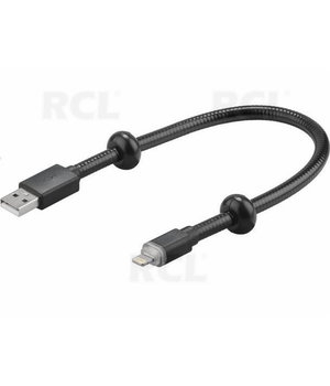 KABELIS ADAPTERIS - LAIKIKLIS USB 2.0 <-> iPod/iPhone/iPad, 0.48 Gbit/s, 0.3m CKAMIP6FL.jpg