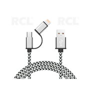 КАБЕЛЬ USB <-> iPhone 7 + переходник micro USB, 1 м, оплетка CKAMIP7AP.jpg