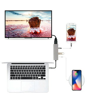 Adapter USB Type-c To HDMI + 2 x USB3.0, micro USB CKAMMHL03+2.jpg