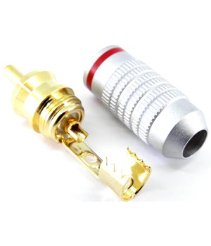 PLUG RCA professional metal /red, Gold CKI154R+1.jpg