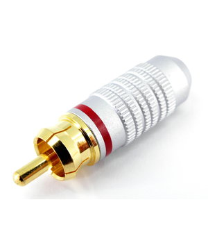 PLUG RCA professional metal /red, Gold CKI154R.jpg
